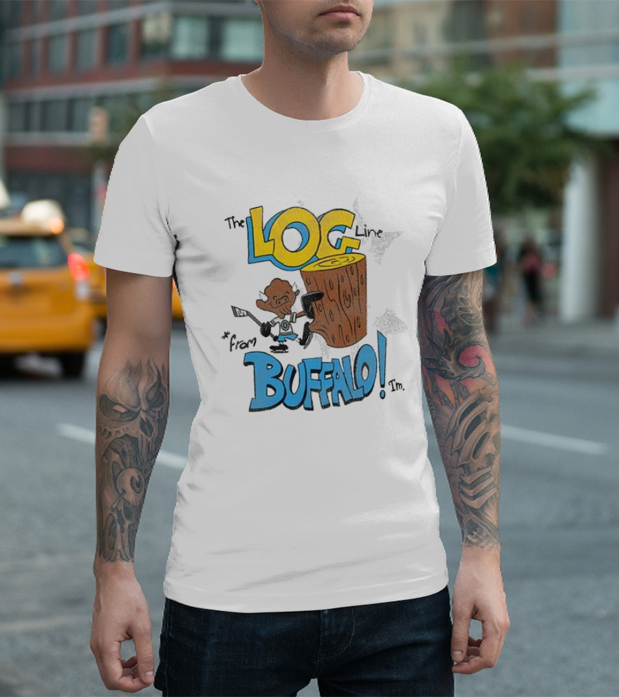 The Log Line from Buffalo Joe Lodico Buffalo Bills T-Shirt