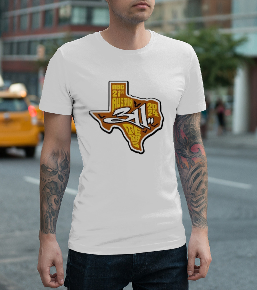 Aug 21st 2024 311 Austin Texas Tour Map T-Shirt