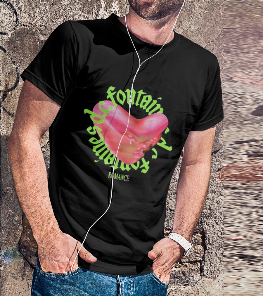 Fred Again X Fontaines DC Romance Heart Face T-Shirt
