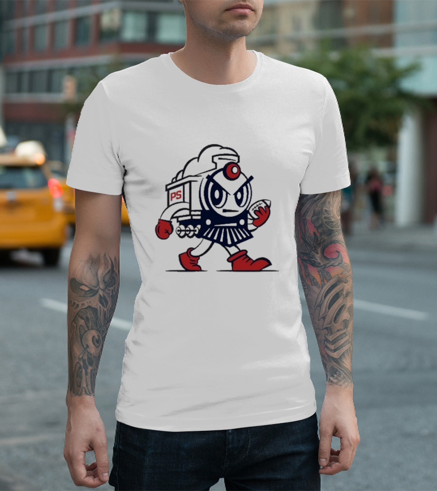 Josh Pate Mascot PS Train Football Character T-Shirt