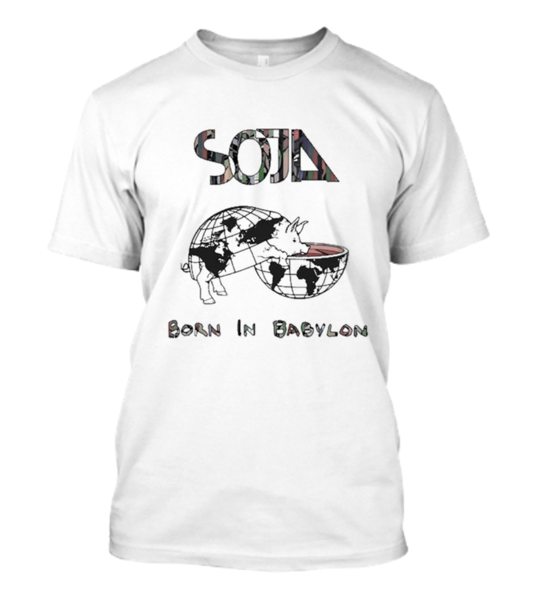 SOJA Born In Babylon 15 Year Anniversary 2024 Globe Rhino T-Shirt