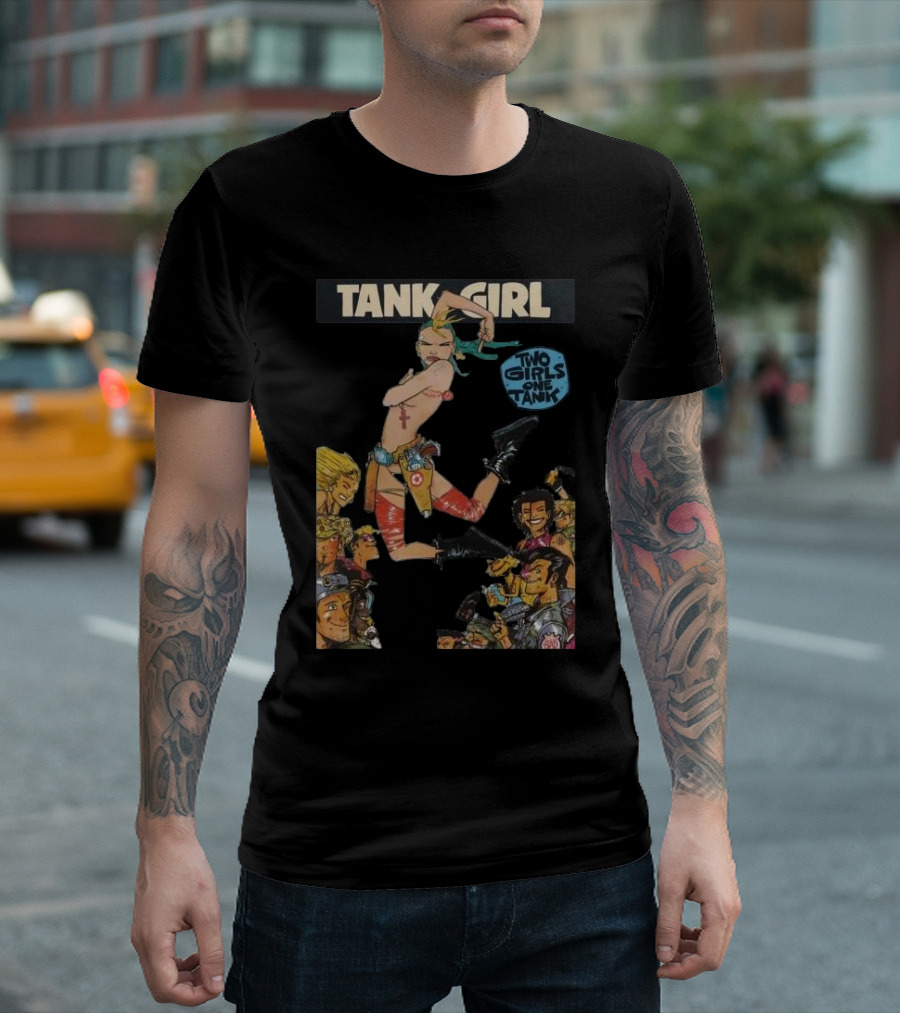 Tank Girl Two Girls One Tank Comic Art Adventure Iconic Characters T-Shirt