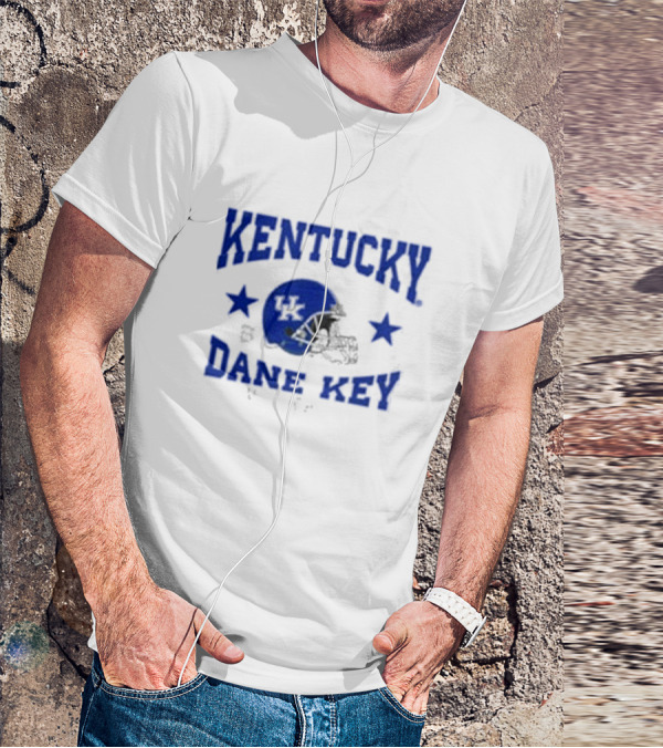 Kentucky Dane Key Football Helmet Stars T-Shirt