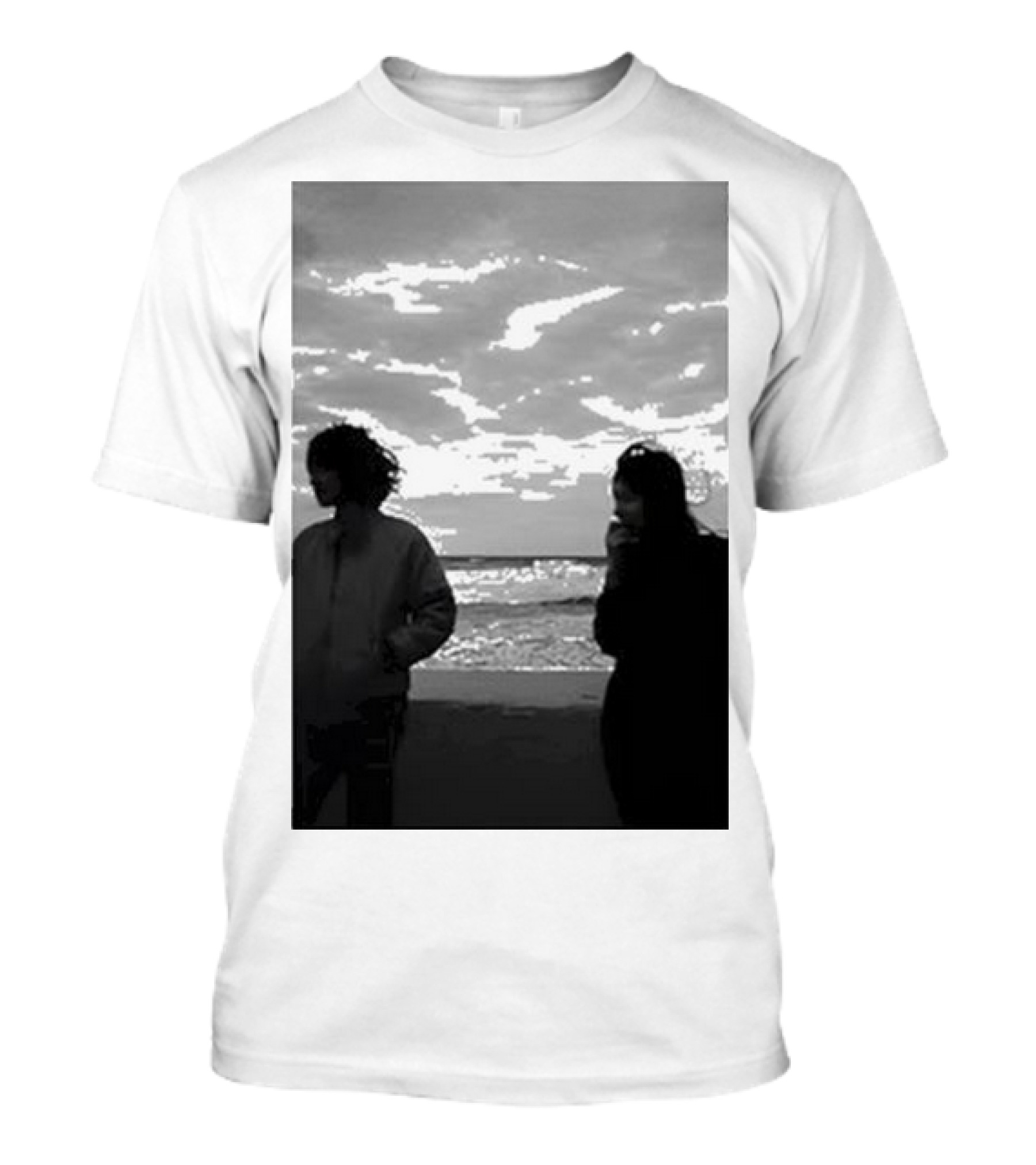 Lamp Future Behind Me Lovers Silhouette Ocean Sky Scene T-Shirt