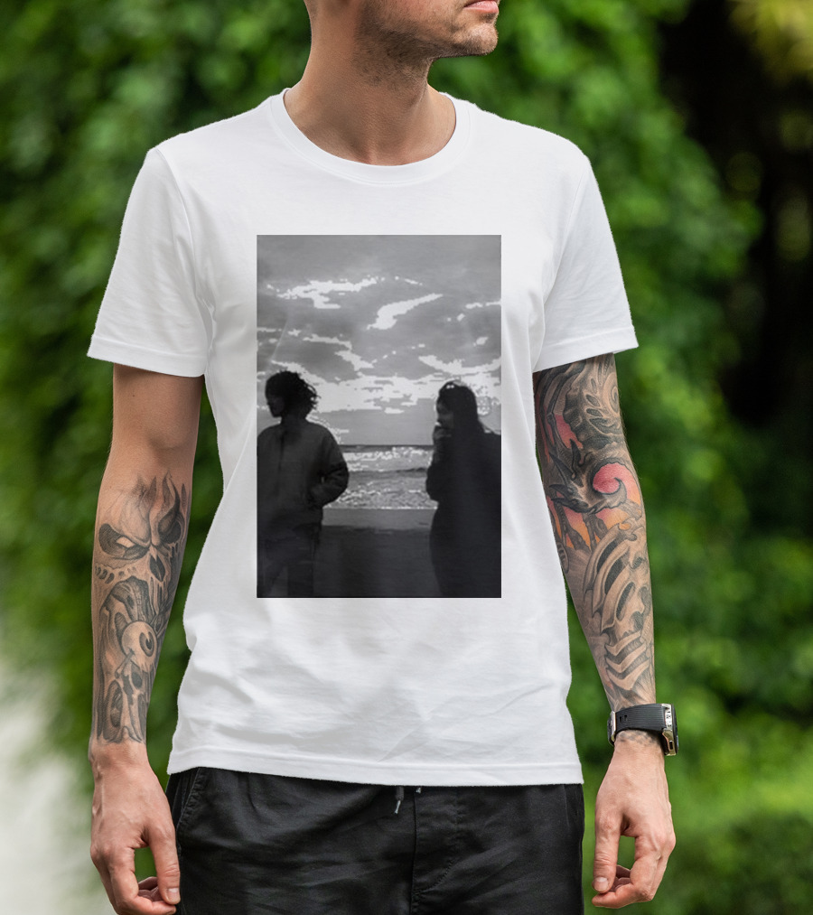 Lamp Future Behind Me Lovers Silhouette Ocean Sky Scene T-Shirt