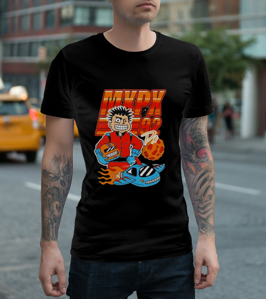 MXPX 92 PX Racing Cartoon Character with Space T-Shirt