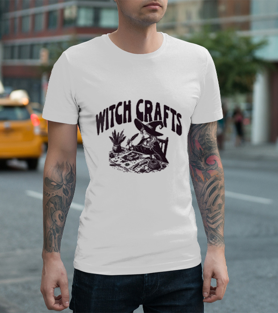 Witch Crafts Halloween 2024 Witch Hat Potion Cauldron Spooky Crafting T-Shirt