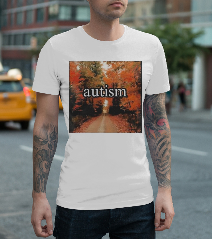 Autism in an Autumn Forest Pathway T-Shirt