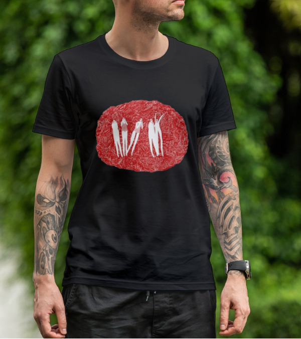 Burn Your Fire For No Witness Silhouettes On Red Texture T-Shirt