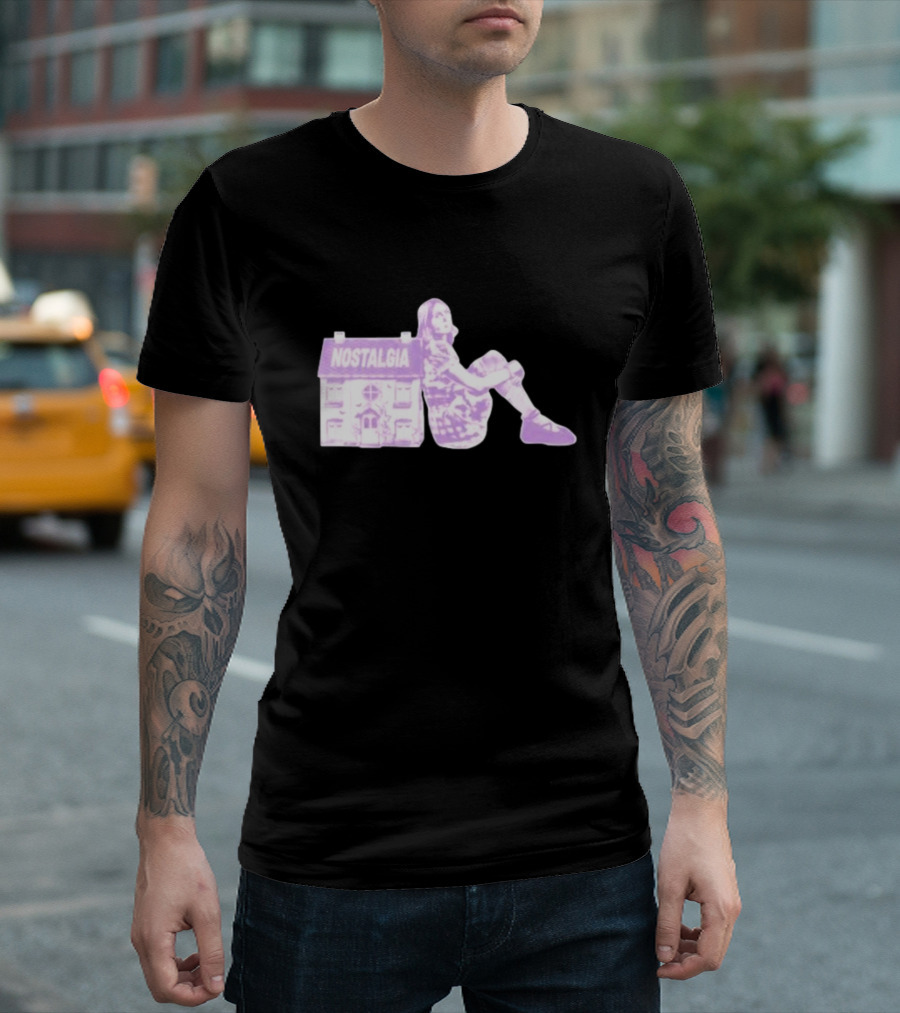 Nostalgia House Girl Silhouette in Purple Tone T-Shirt