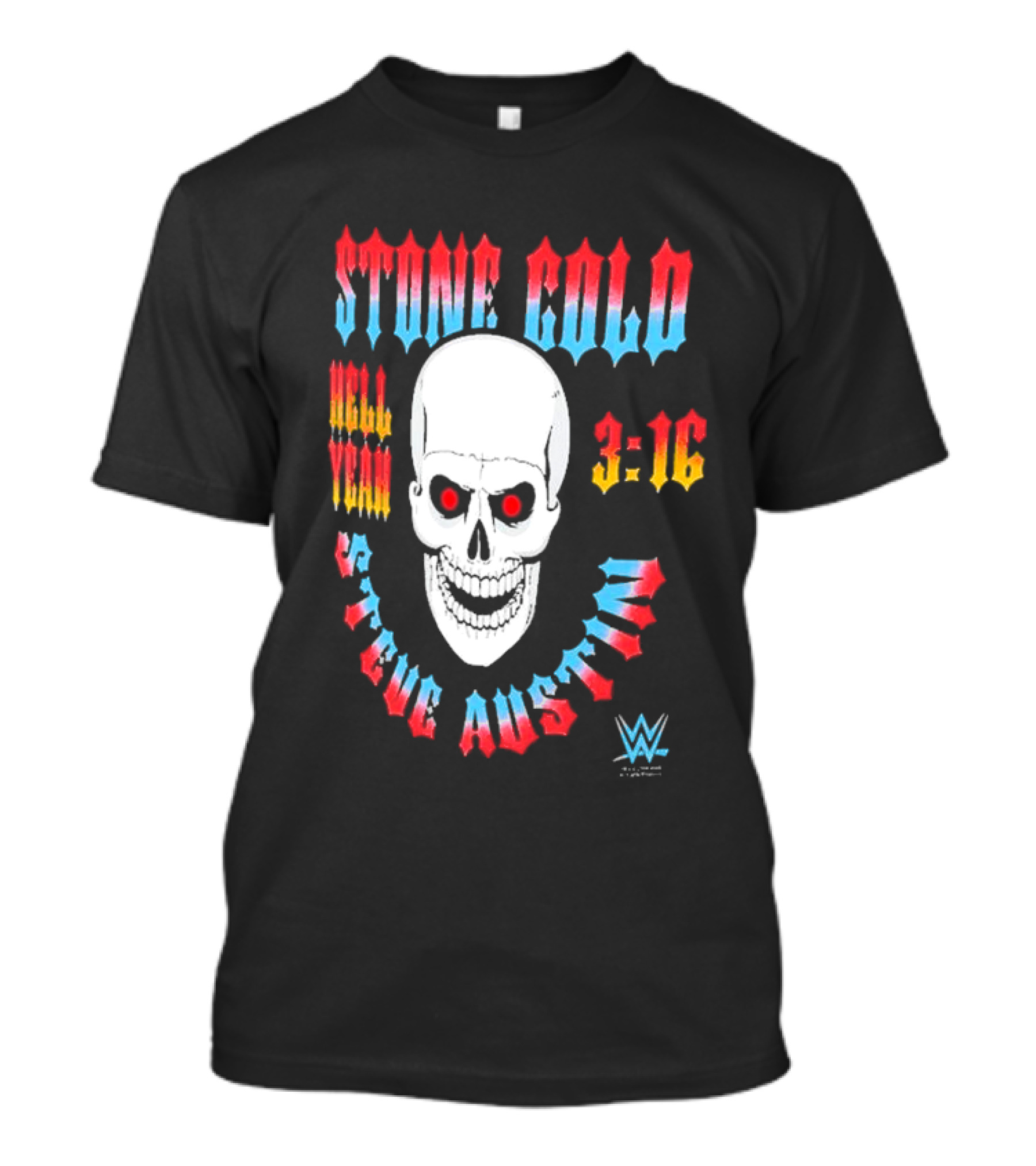 Stone Cold Steve Austin 3 16 Hell Yeah WWE Skull T-Shirt