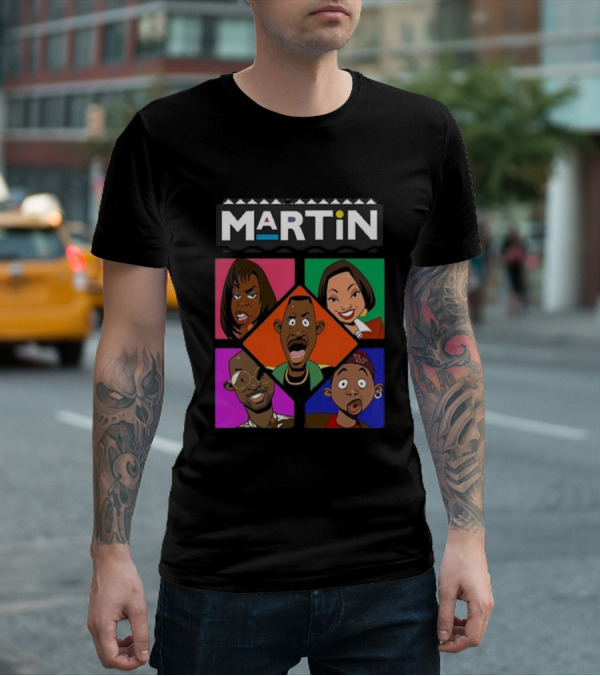 Martin Lawrence Martin TV Show Cartoon Characters T-Shirt