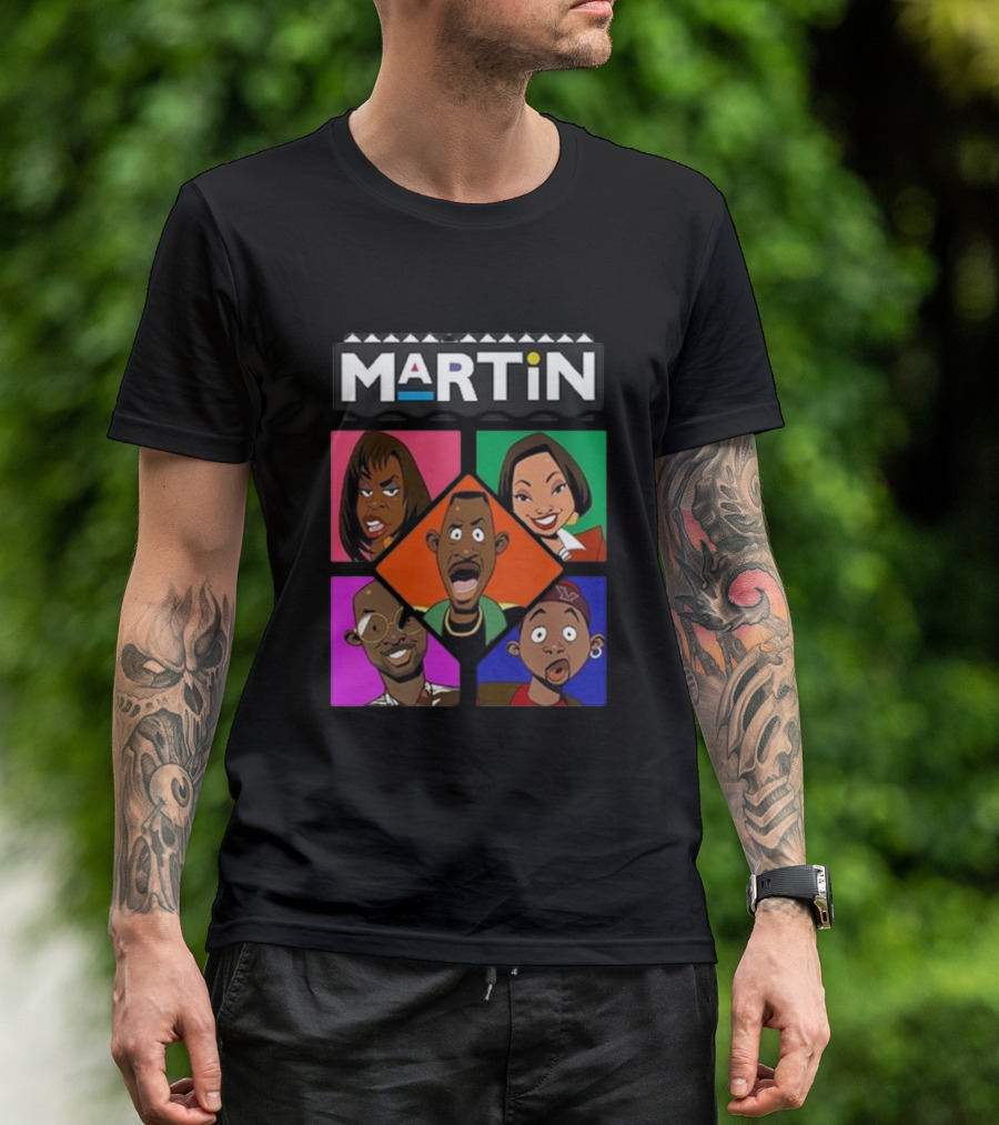 Martin Lawrence Martin TV Show Cartoon Characters T-Shirt