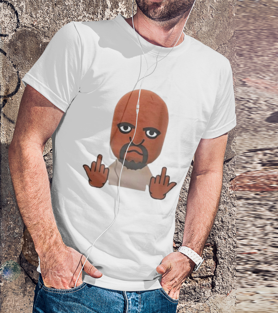 Mii Character Middle Finger Gesture Mood T-Shirt