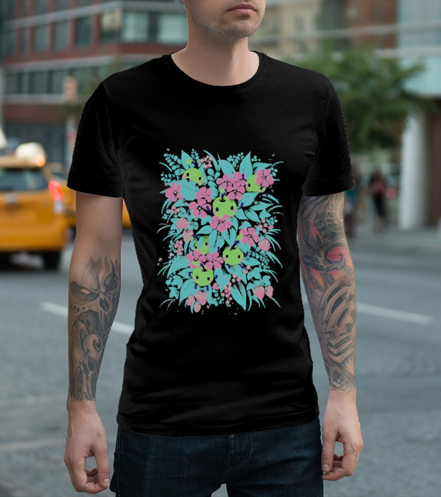 Stardew Valley Junimo Forest Guardians Floral T-Shirt