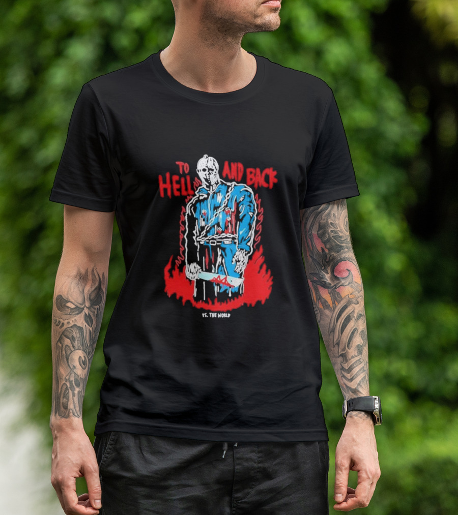 Warren Lotas To Hell And Back Vs. The World Masked Figure With Machete T-Shirt