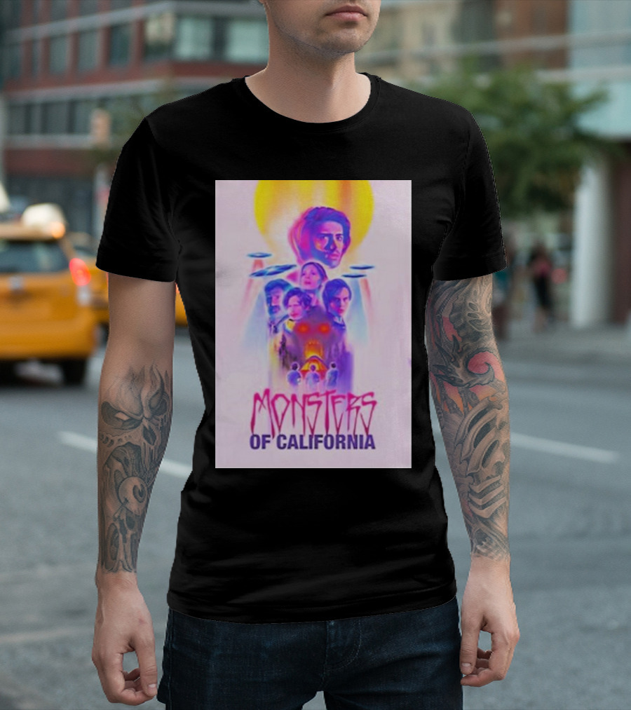 Monsters Of California Movie Poster UFO Alien Adventure T-Shirt