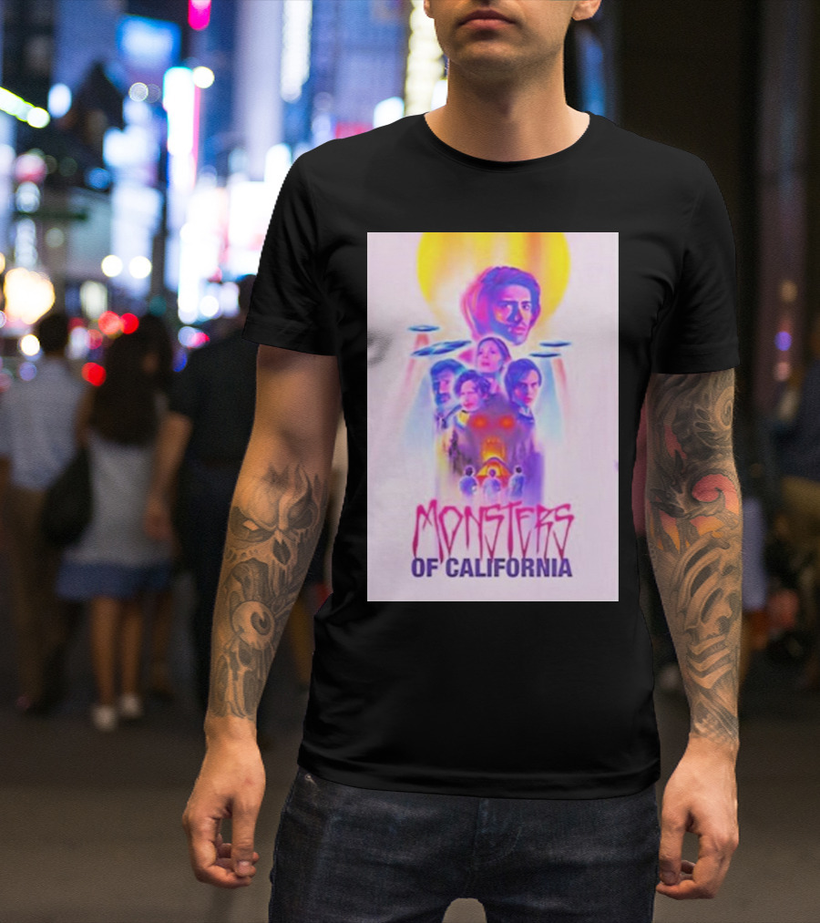 Monsters Of California Movie Poster UFO Alien Adventure T-Shirt