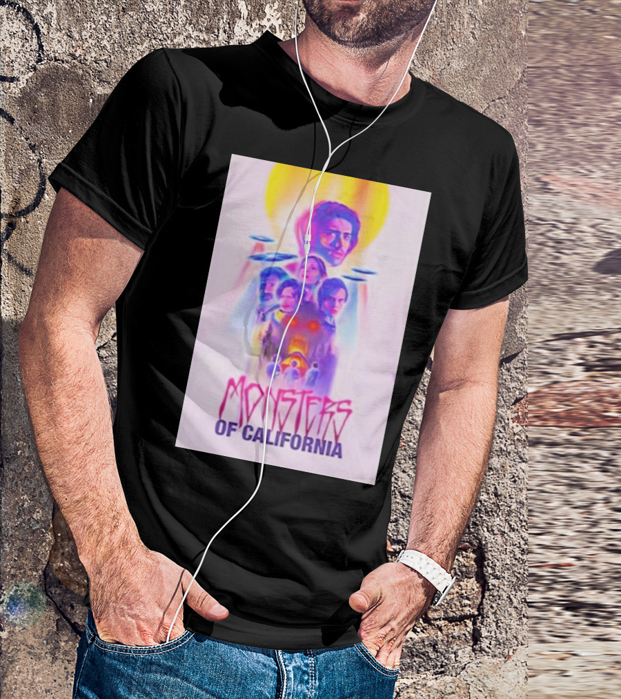 Monsters Of California Movie Poster UFO Alien Adventure T-Shirt