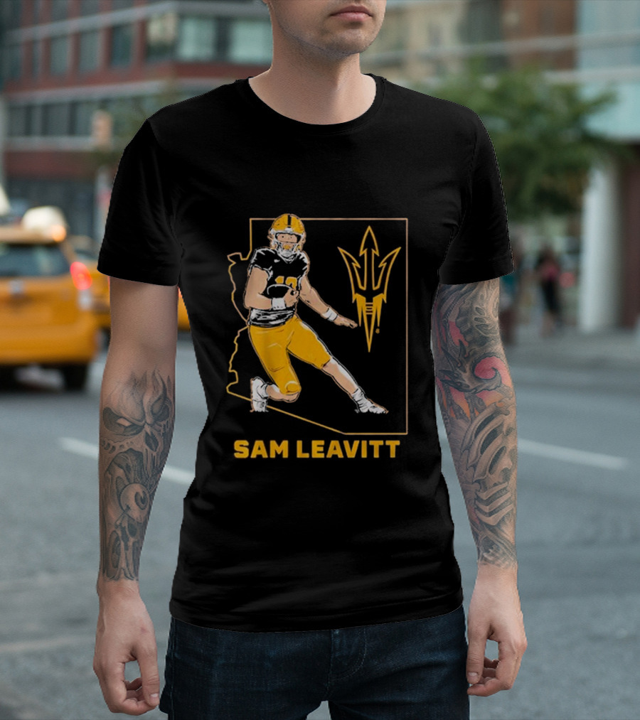Sam Leavitt ASU Football State T-Shirt
