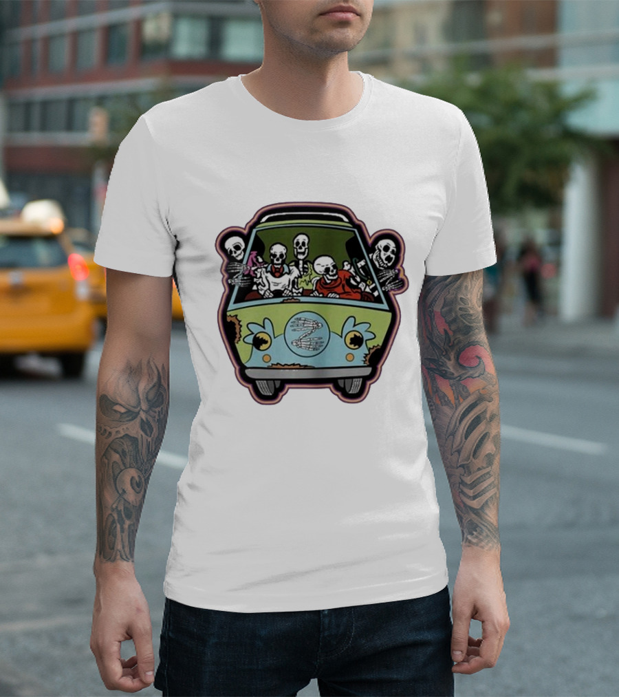 Deadbeats Inc Skeletons in Van T-Shirt