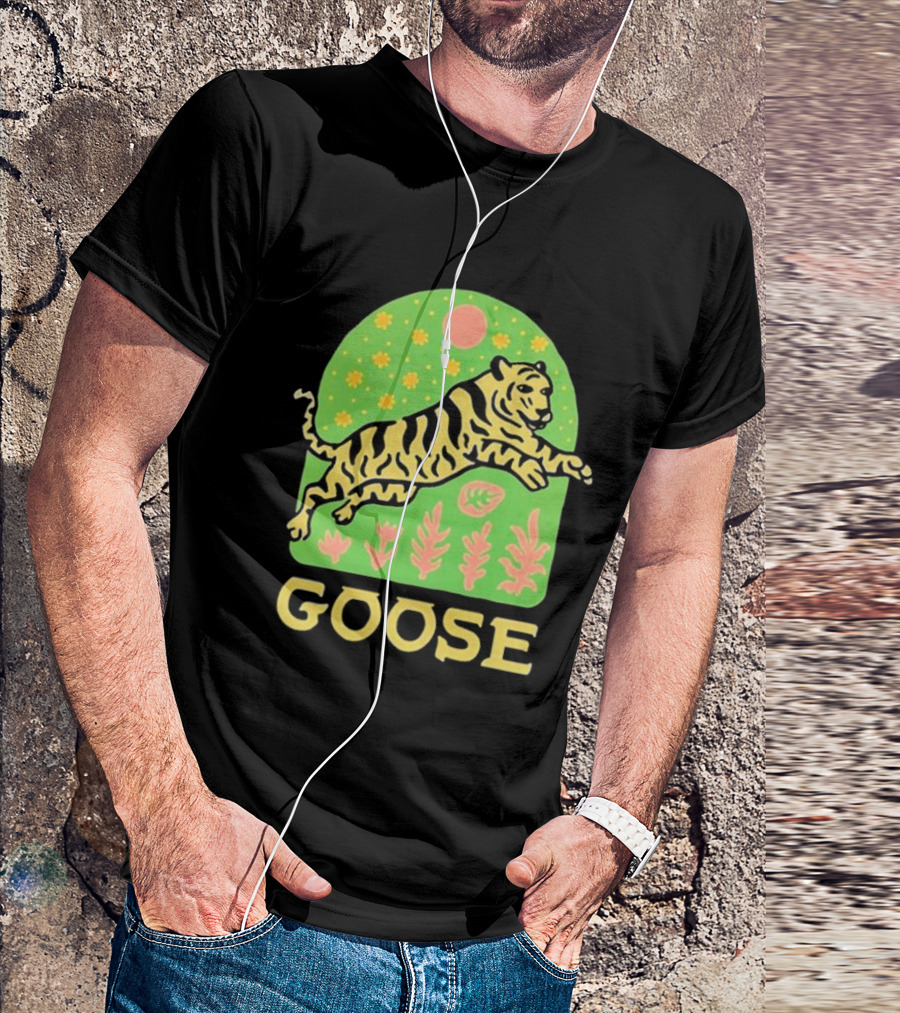 Goose Tour Tiger September 2024 Floral Leap T-Shirt