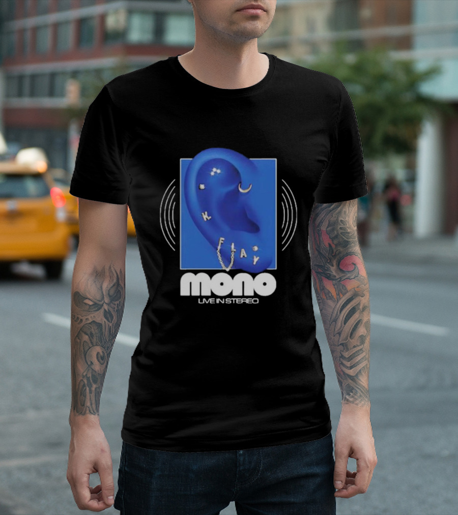 Mono Live In Stereo K Flay Blue Ear T-Shirt
