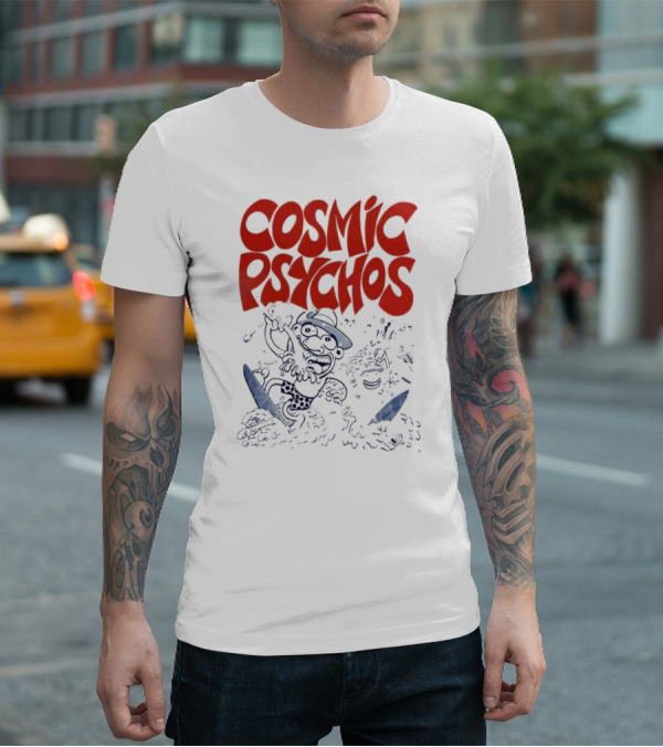 COSMIC PSYCHOS Cartoon Character Black And Red T-Shirt