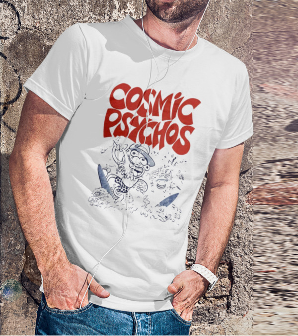 COSMIC PSYCHOS Cartoon Character Black And Red T-Shirt