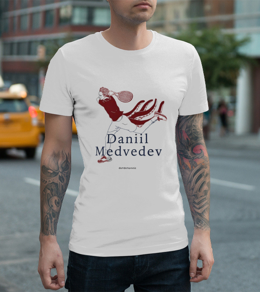 Daniil Medvedev Dotdotennis Tennis Player Action T-Shirt
