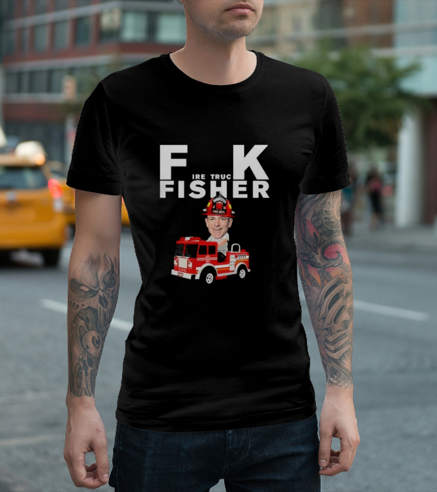 Fisher Fire Truck Dumpster Fire Dept T-Shirt