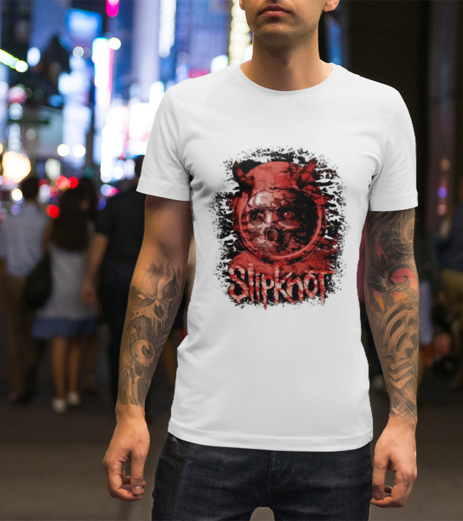 Slipknot Heller Air Capsule 001 Distorted Devil Mask T-Shirt