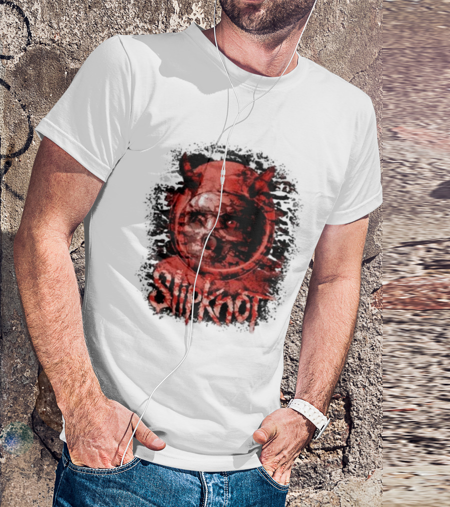 Slipknot Heller Air Capsule 001 Distorted Devil Mask T-Shirt