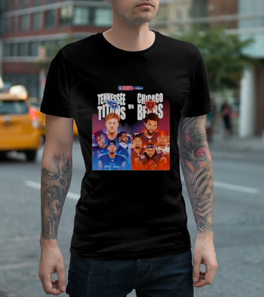 Tennessee Titans Vs Chicago Bears 2024 NFL Kickoff YouTube TV Matchup T-Shirt