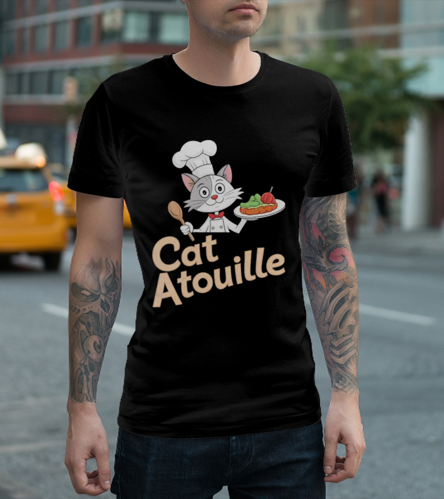Cat Atouille Chef Cat with Ratatouille T-Shirt