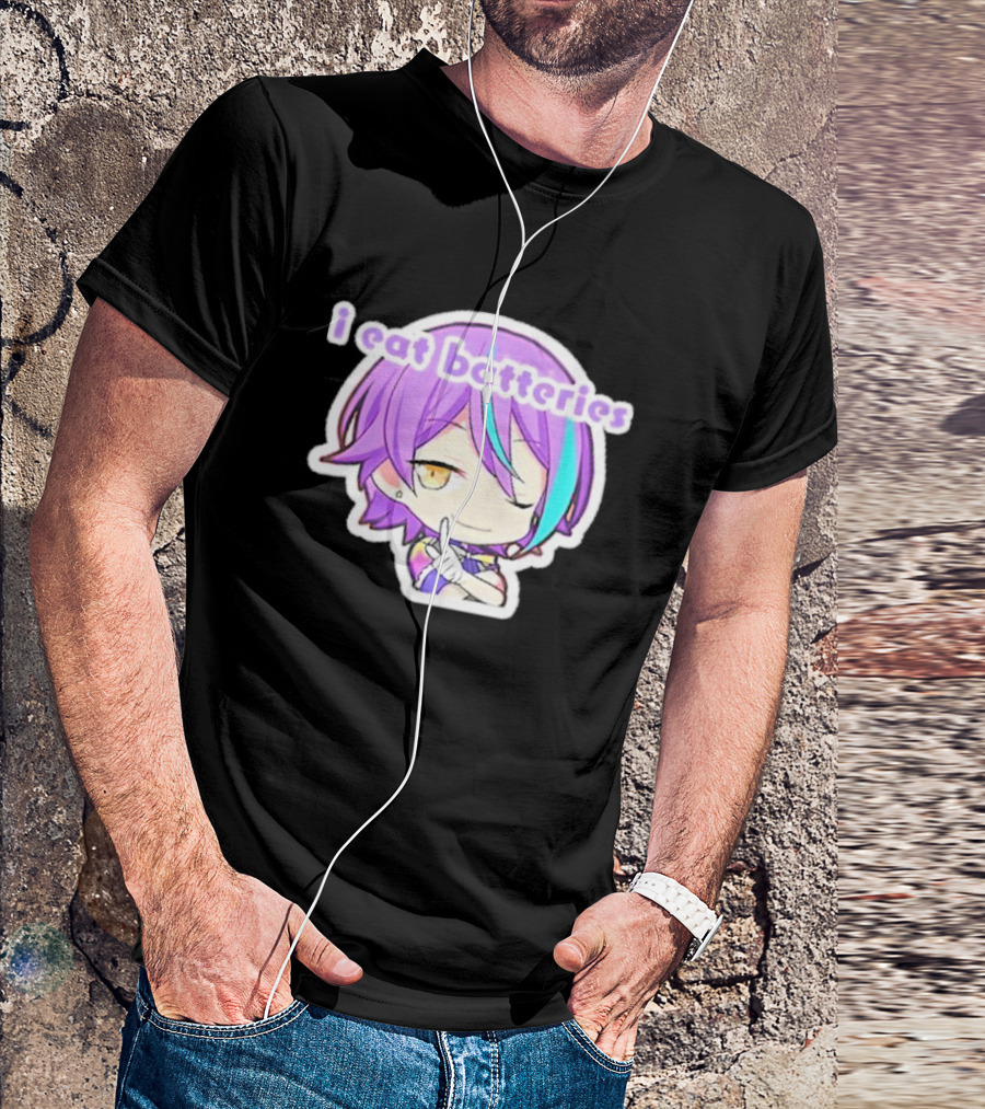 Rui Kamishiro I Eat Batteries Project Sekai Chibi Character T-Shirt