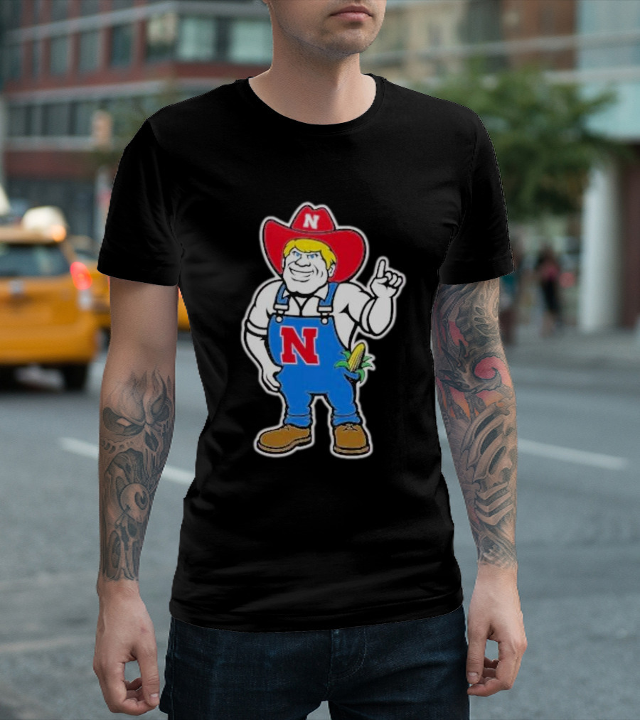 Coach Rhule Nebraska Herbie Husker Corn Mascot T-Shirt