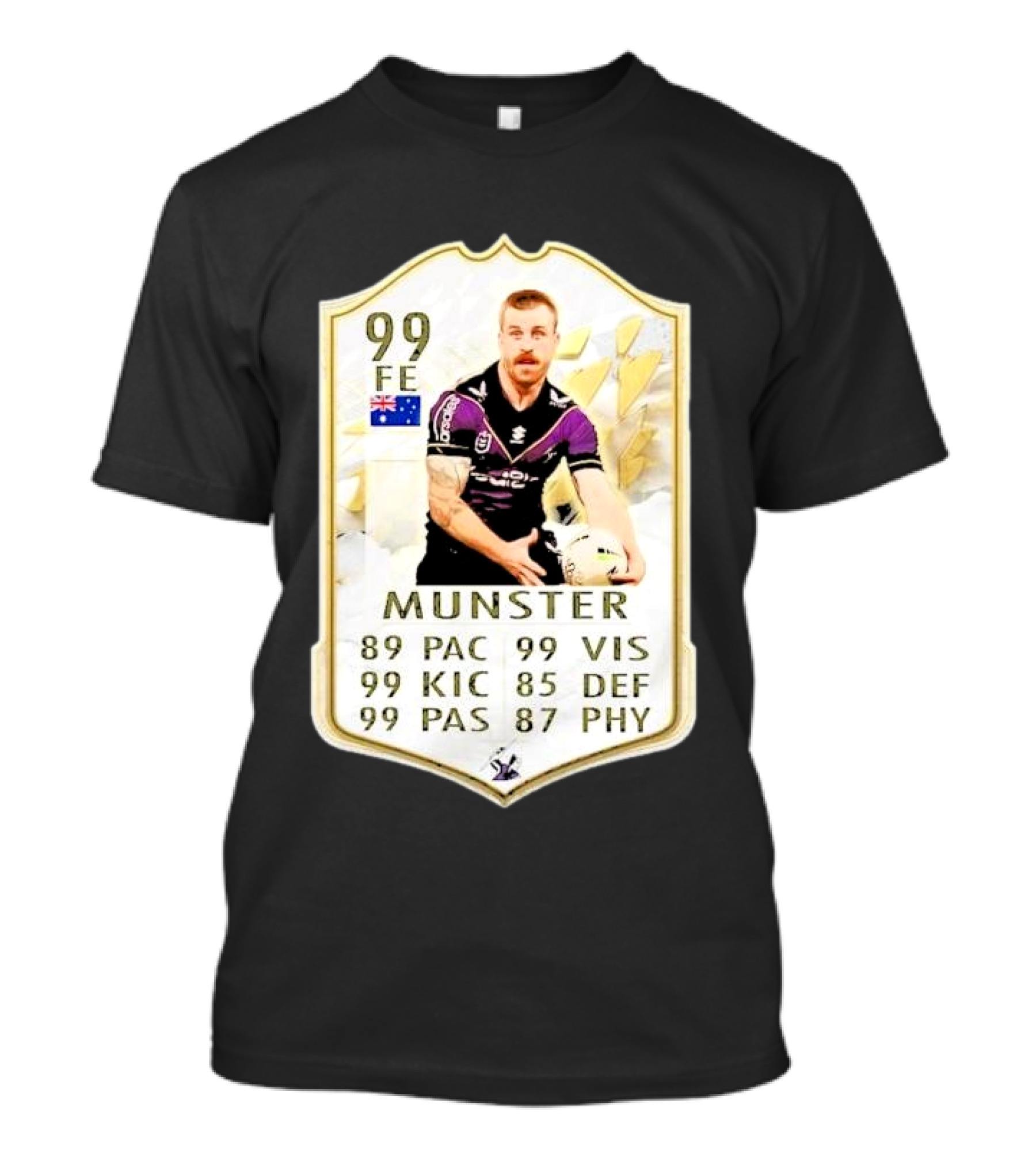 Sports Card Melbourne Storm Cameron Munster FIFA Ultimate Team Attributes T-Shirt