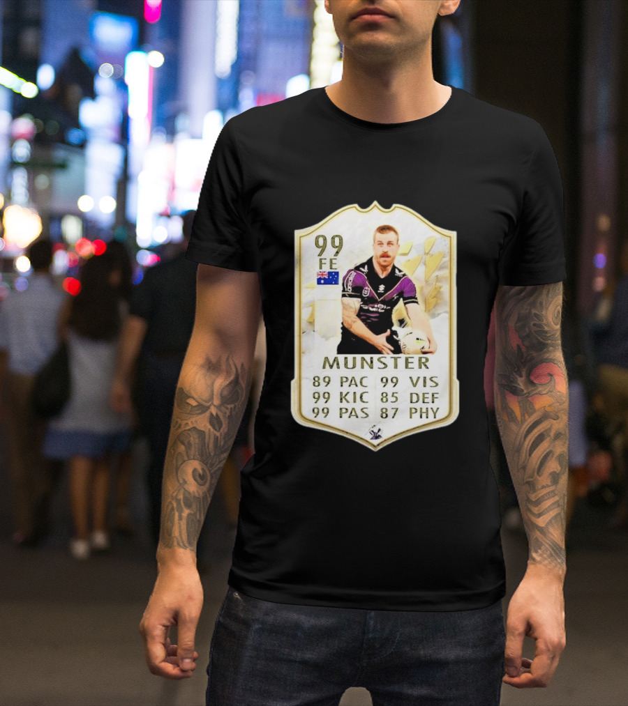 Sports Card Melbourne Storm Cameron Munster FIFA Ultimate Team Attributes T-Shirt