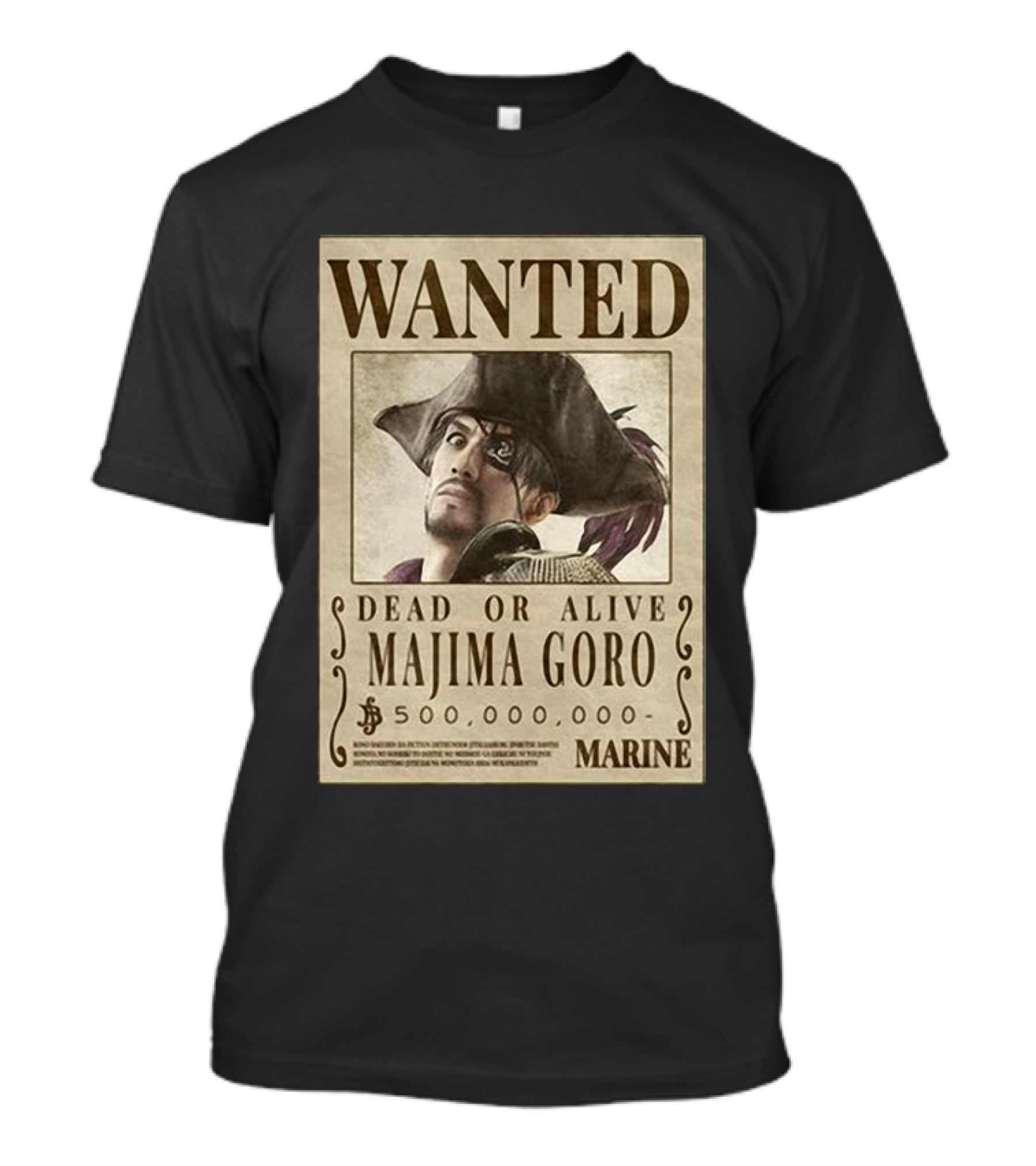 Wanted Dead Or Alive Majima Goro Marine 500 Million T-Shirt