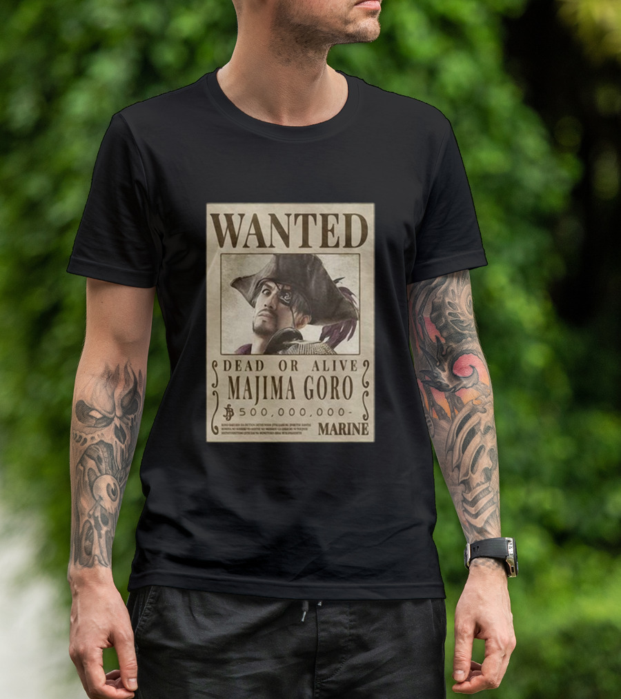 Wanted Dead Or Alive Majima Goro Marine 500 Million T-Shirt