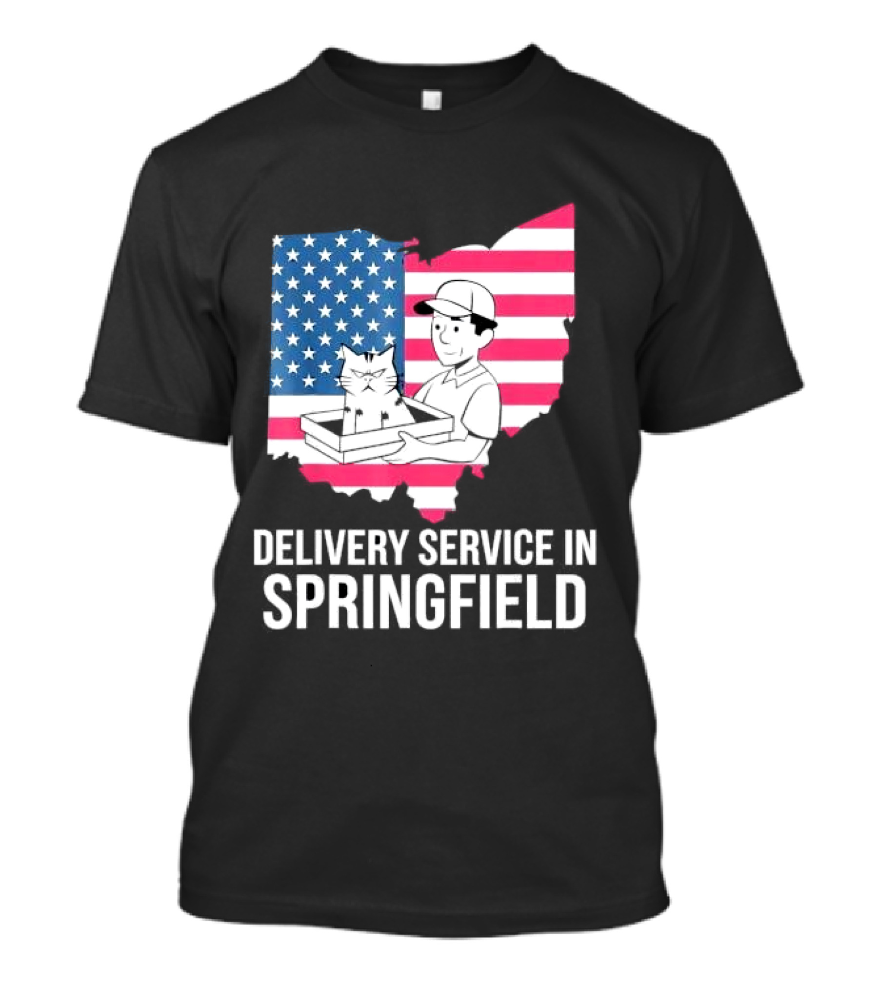 Delivery Service In Springfield American Cat Carrier T-Shirt