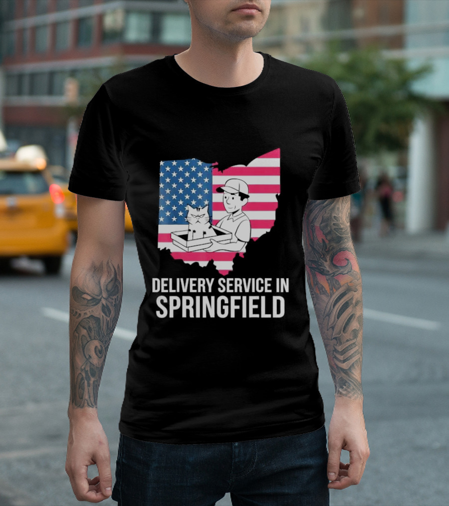 Delivery Service In Springfield American Cat Carrier T-Shirt