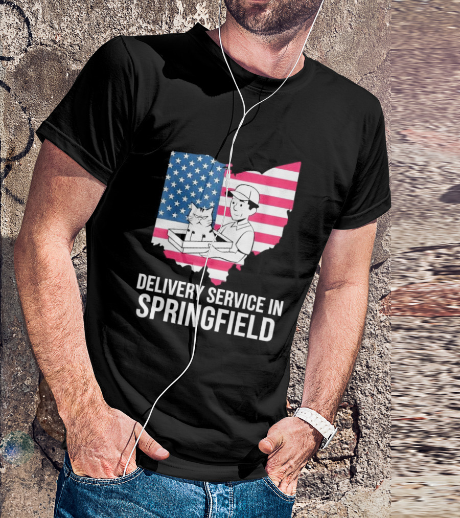 Delivery Service In Springfield American Cat Carrier T-Shirt