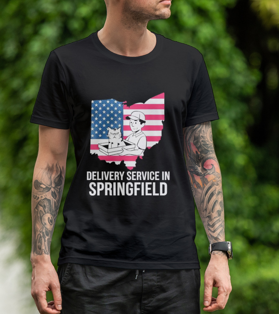 Delivery Service In Springfield American Cat Carrier T-Shirt