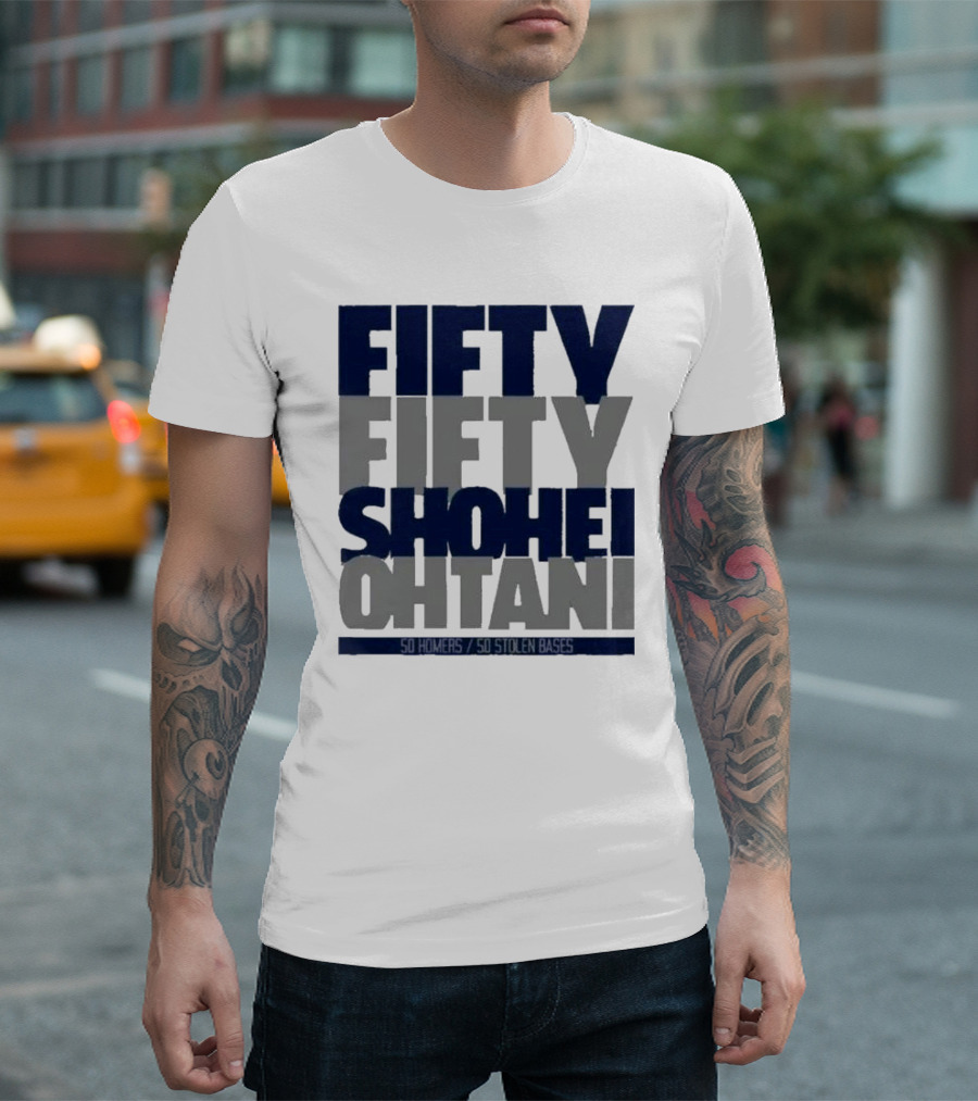 Fifty Fifty Shohei Ohtani 50 Stolen Bases T-Shirt