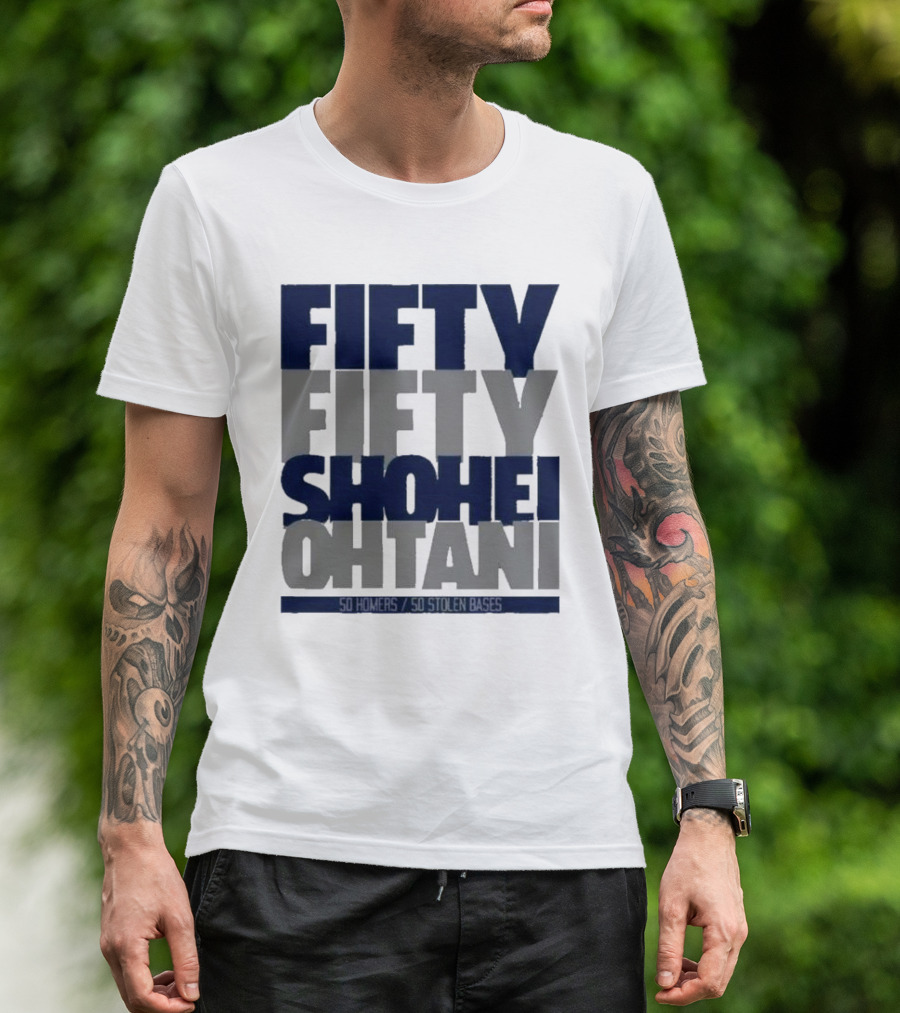 Fifty Fifty Shohei Ohtani 50 Stolen Bases T-Shirt
