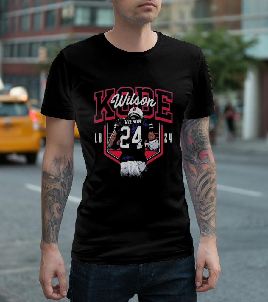 Kobe Wilson 24 LB College Player Football Jersey T-Shirt