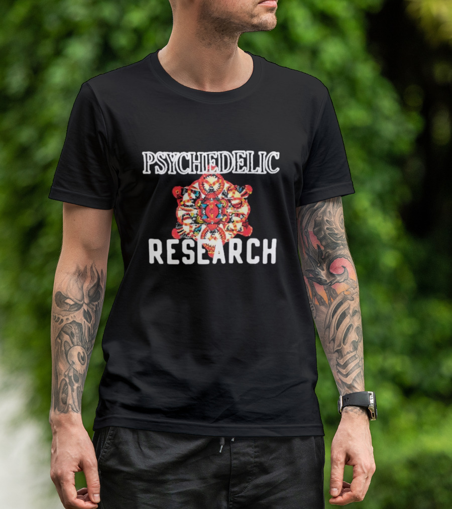 PSYCHEDELIC RESEARCH Colorful Mandala T-Shirt