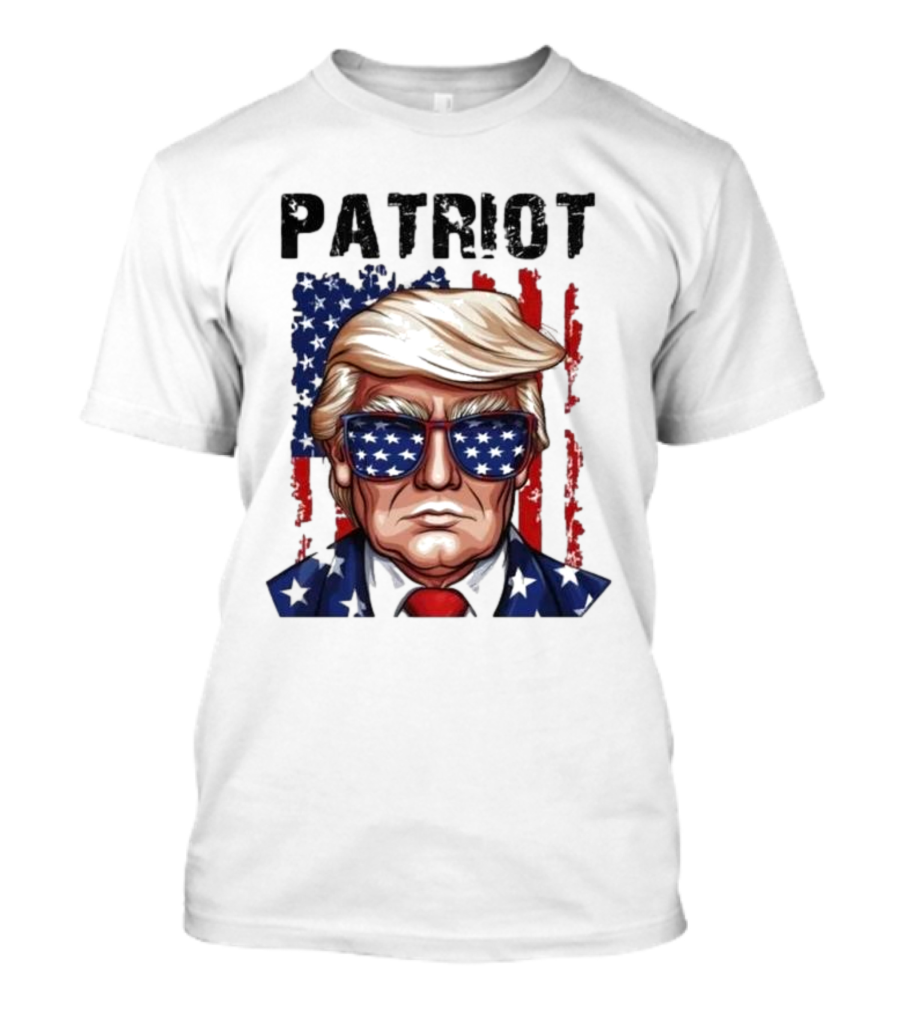 Trump 2024 Patriot American Flag Sunglasses And Suit T-Shirt